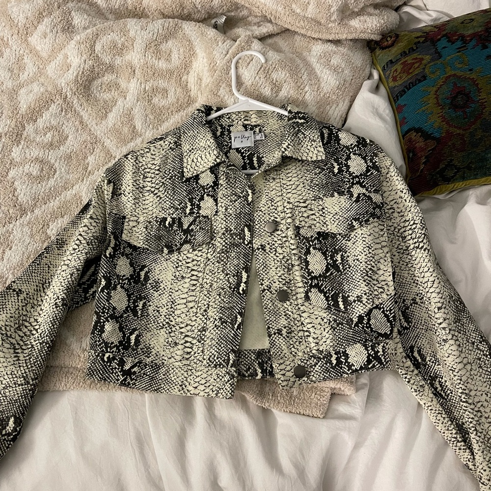 Princess polly snakeskin denim jacket